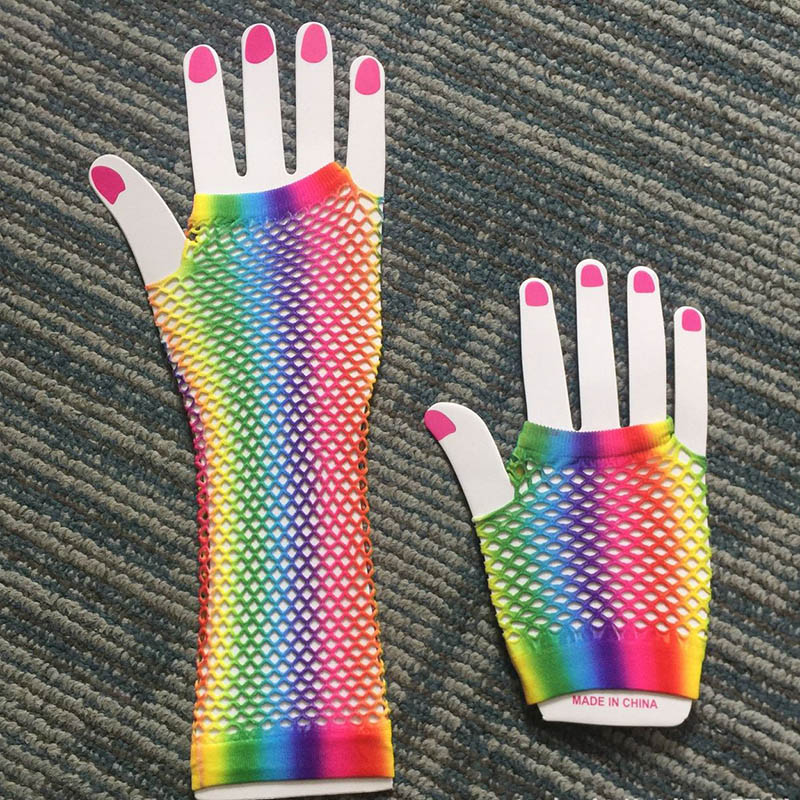 1組 レディース ロングフィッシュネットグローブ 指なしメッ - Women'S Fashion Gloves のレビューと価格