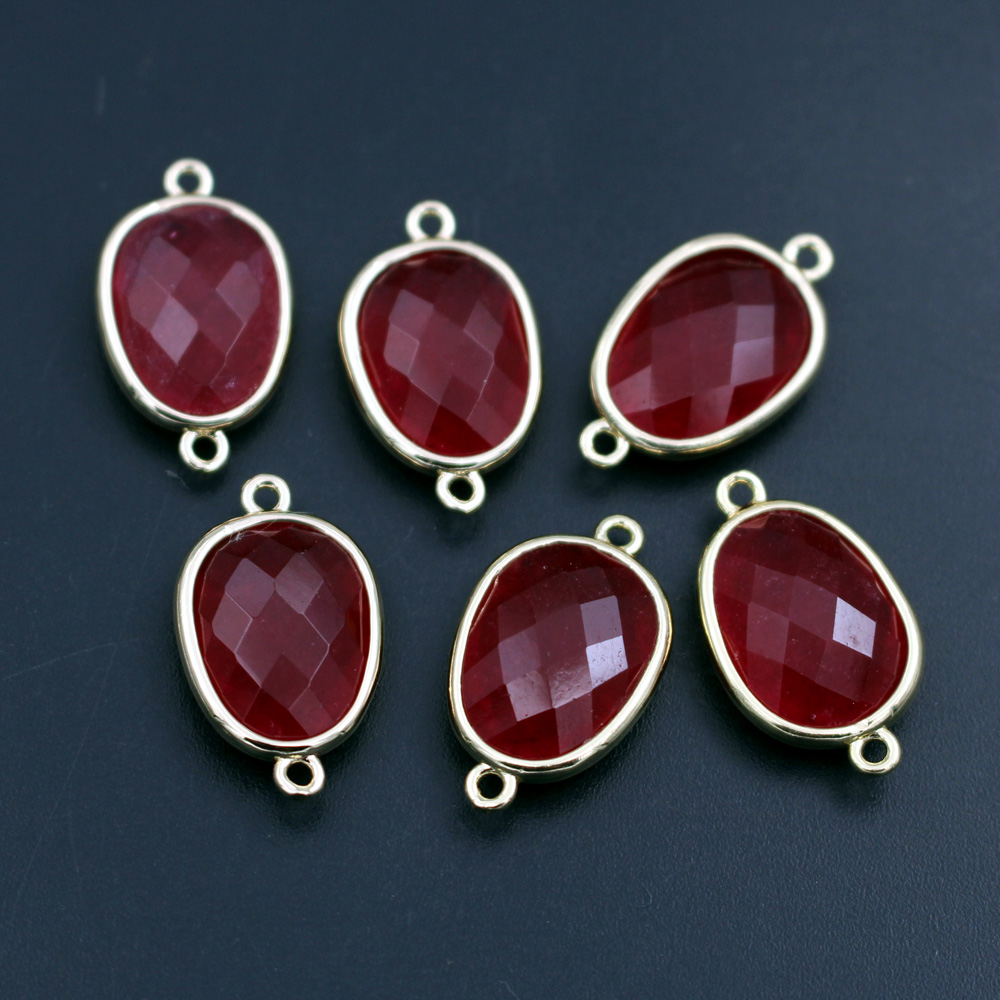 10 個ファッションファセット天然石コネクタオーバルラブラド - Women'S Fashion Earrings のレビューと価格