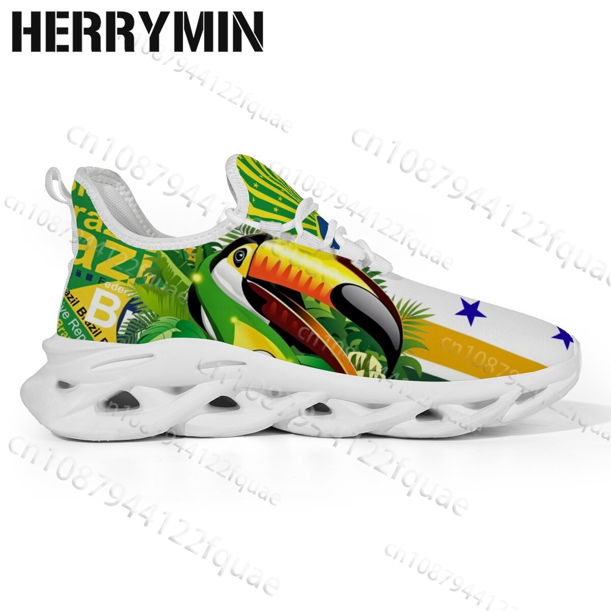 男性女性ブラジル国旗緑黄色ストライププリントスニーカーファッ - Women'S Yellow Fashion Sneakers のレビューと価格