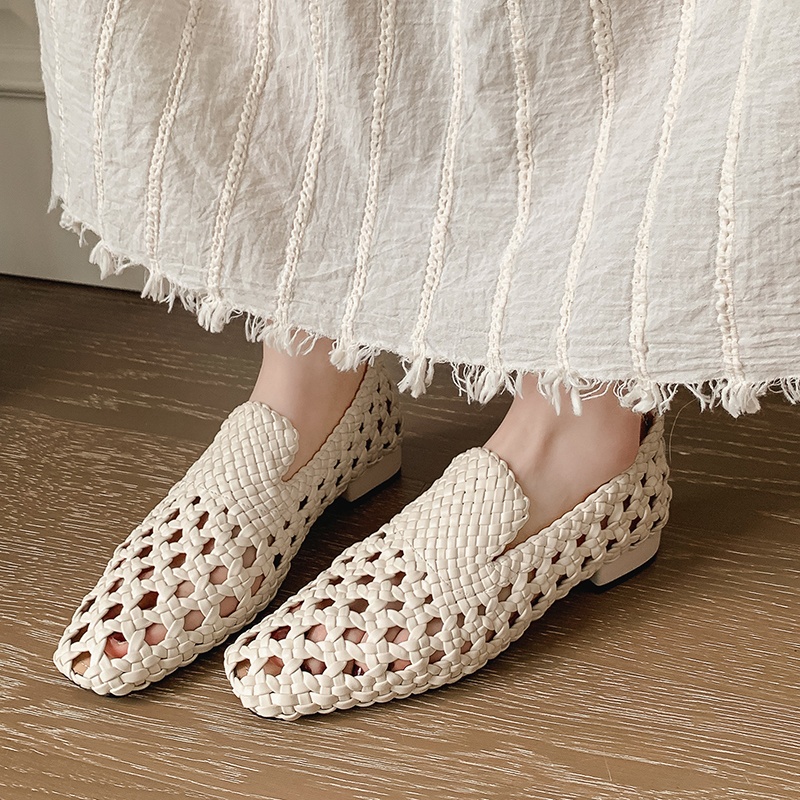 2026 ファッションホット販売本革編み込みサンダル女性ロー - Women'S Fashion For Summer 2026 のレビューと価格