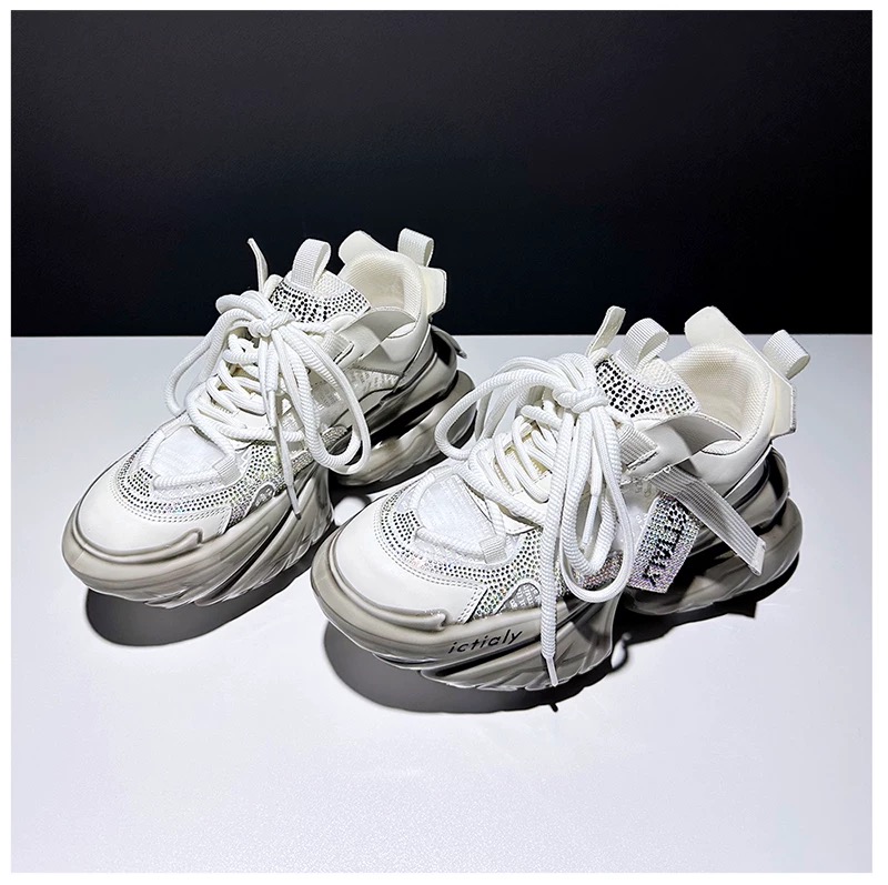 女性ハイヒールプラットフォームシューズクリスタルファッション - Women'S Yellow Fashion Sneakers のレビューと価格