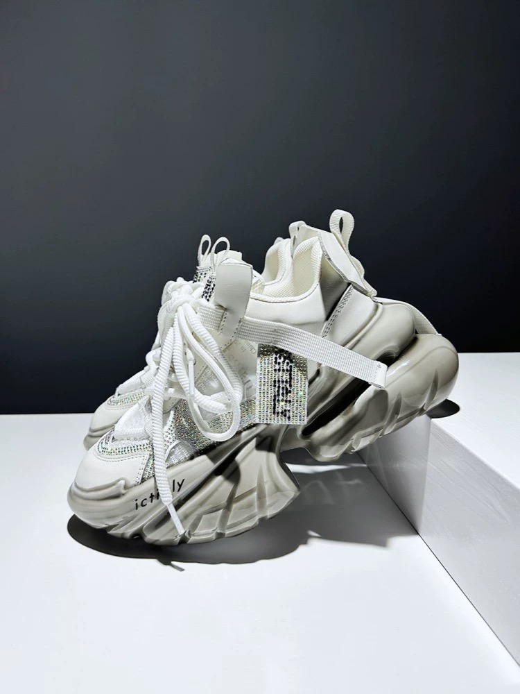 女性ハイヒールプラットフォームシューズクリスタルファッション - Women'S Yellow Fashion Sneakers のレビューと価格