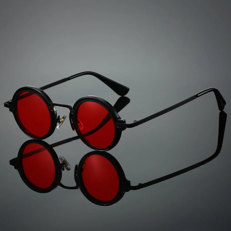 新しいレトロメタルラウンドフレームサングラス男性用高品質眼鏡 - Women'S Fashion Eyeglass Frames のレビューと価格