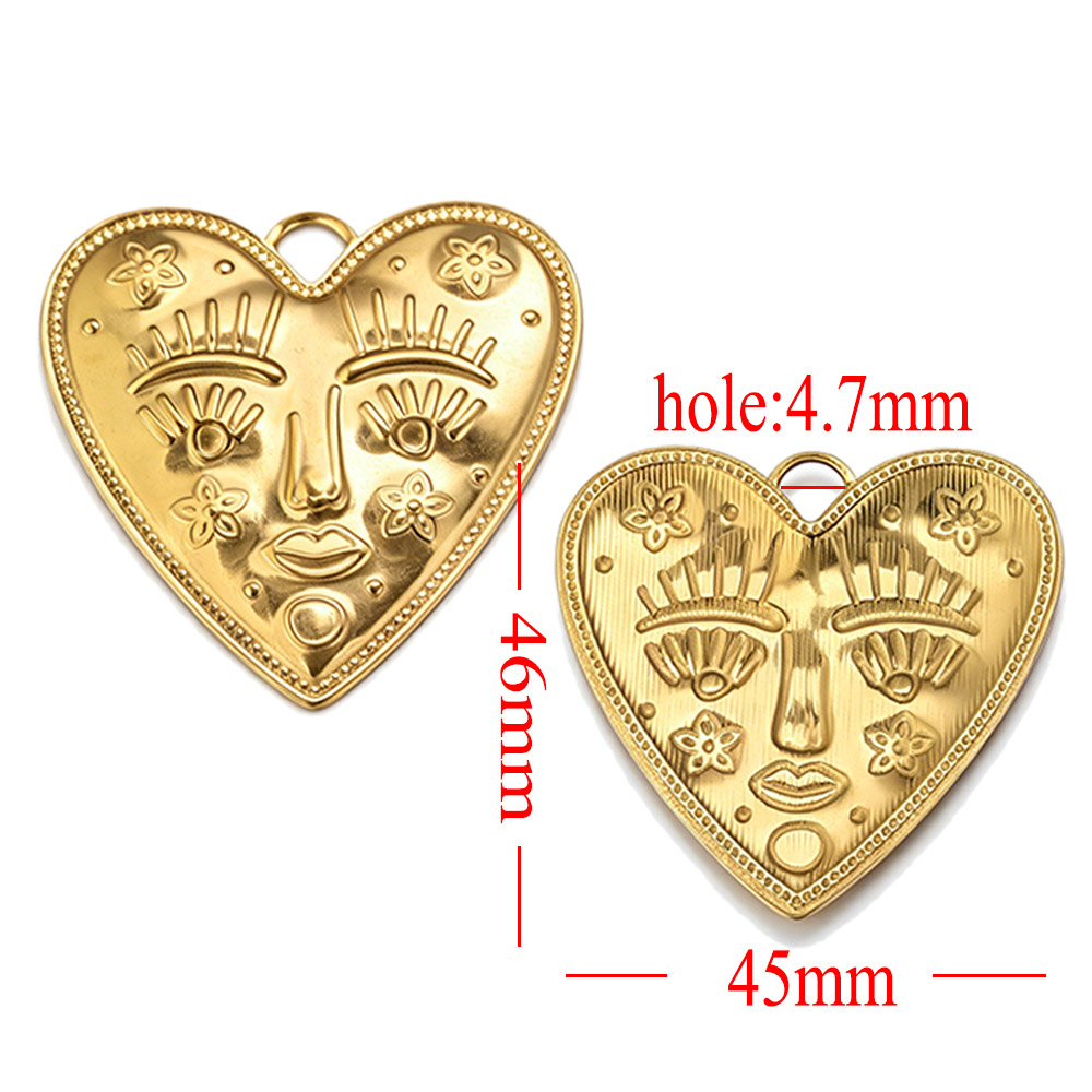 5個入り 304ステンレス鋼製 大きなハートチャーム ゴール - Women'S Fashion Earrings のレビューと価格