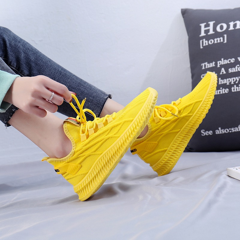 2026 ファッション春女性スニーカー女性の靴韓国メッシュイ - Women'S Yellow Fashion Sneakers のレビューと価格